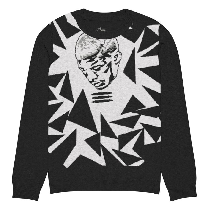 Shattered Thought Knitted crew neck sweater