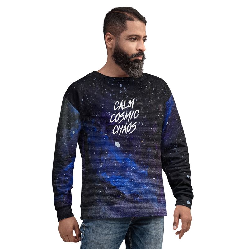 Calm Cosmic Chaos Crewneck Unisex Sweatshirt