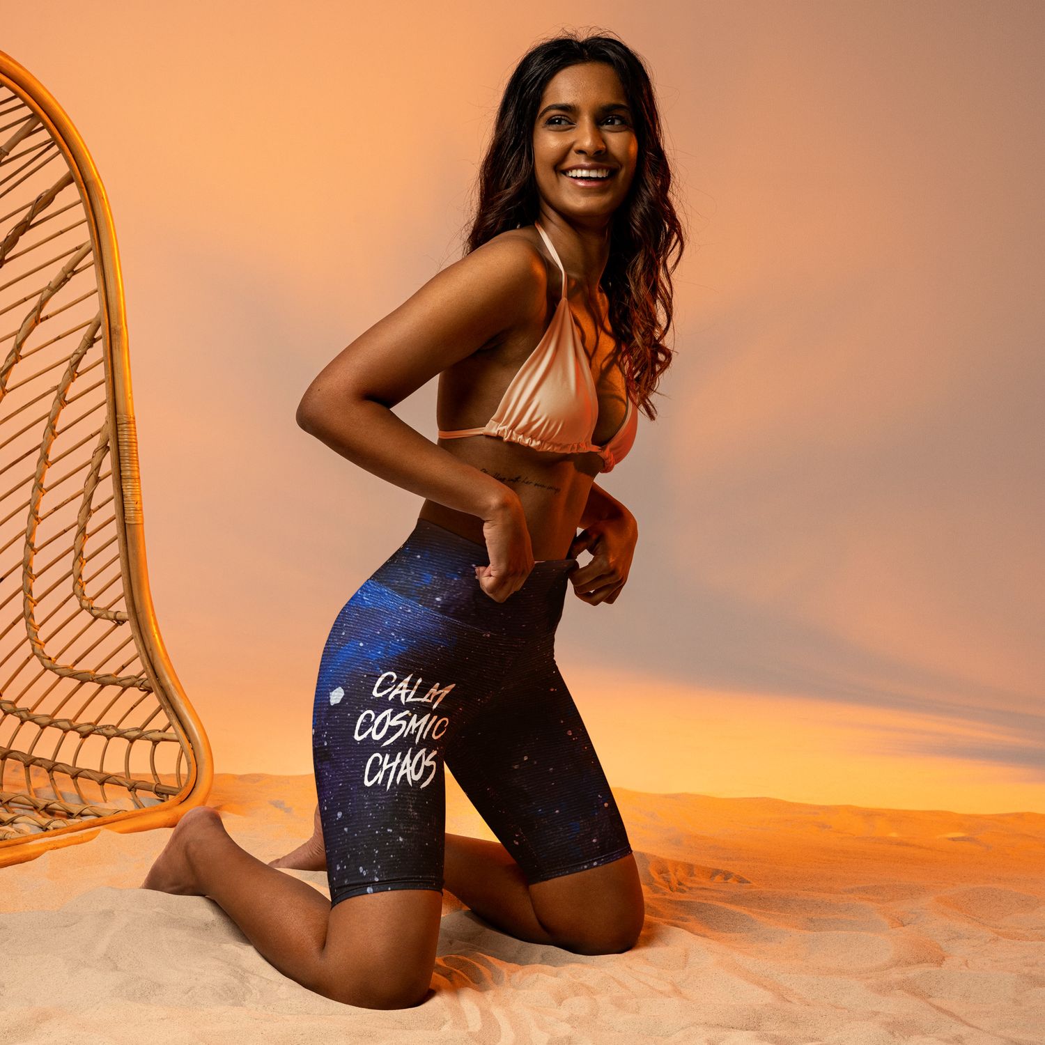 Calm Cosmic Chaos Biker Shorts
