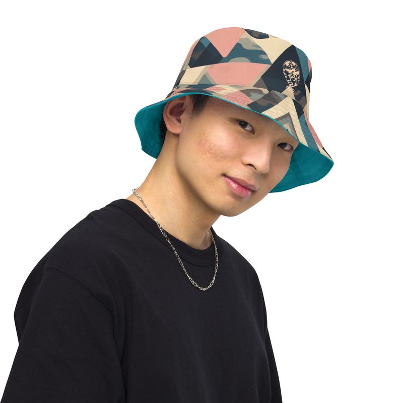 Evolution Camo x Tropical Blue Reversible Bucket Hat