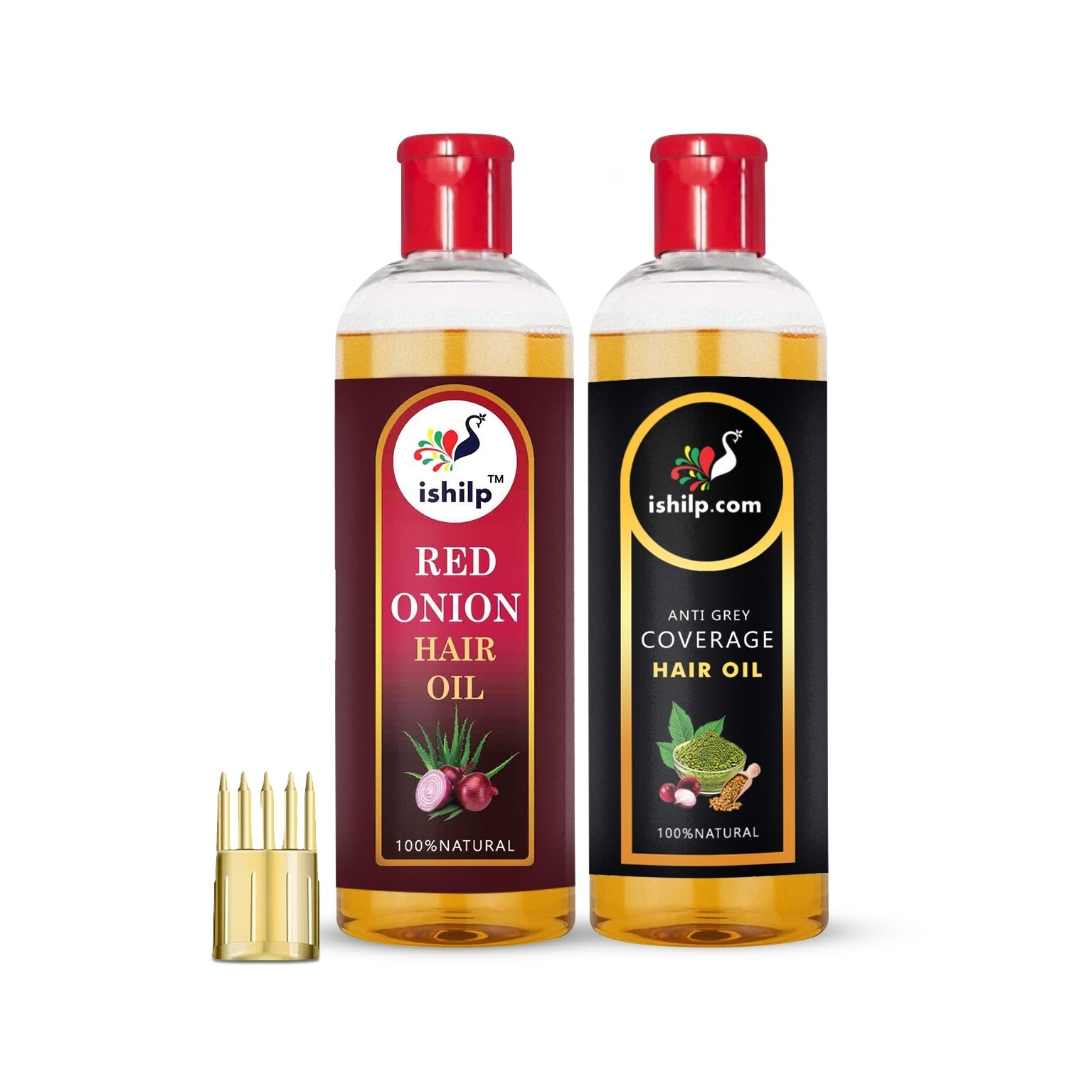 Red Onion Oil + Anti Grey Coverage Hair oil, 100ml combo