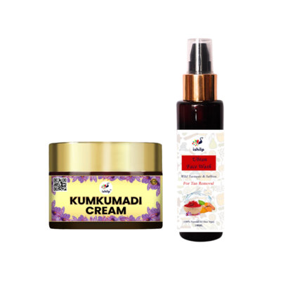 Kumkumadi Cream &amp; Ubtan Face wash, Flat 10% Off