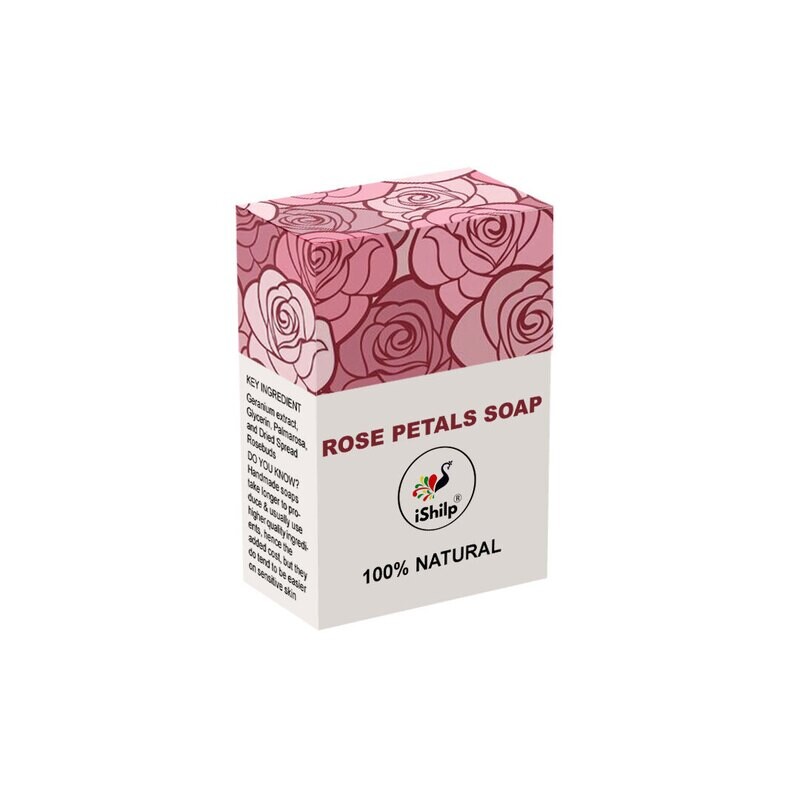 ishilp Rose Petal Soap (100 organic luxury bath soap)