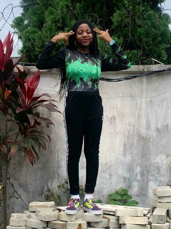 Black And Green Crop Top