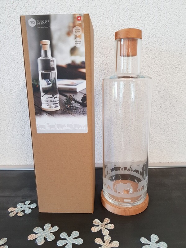 Glaskaraffe / Kühe 1 l