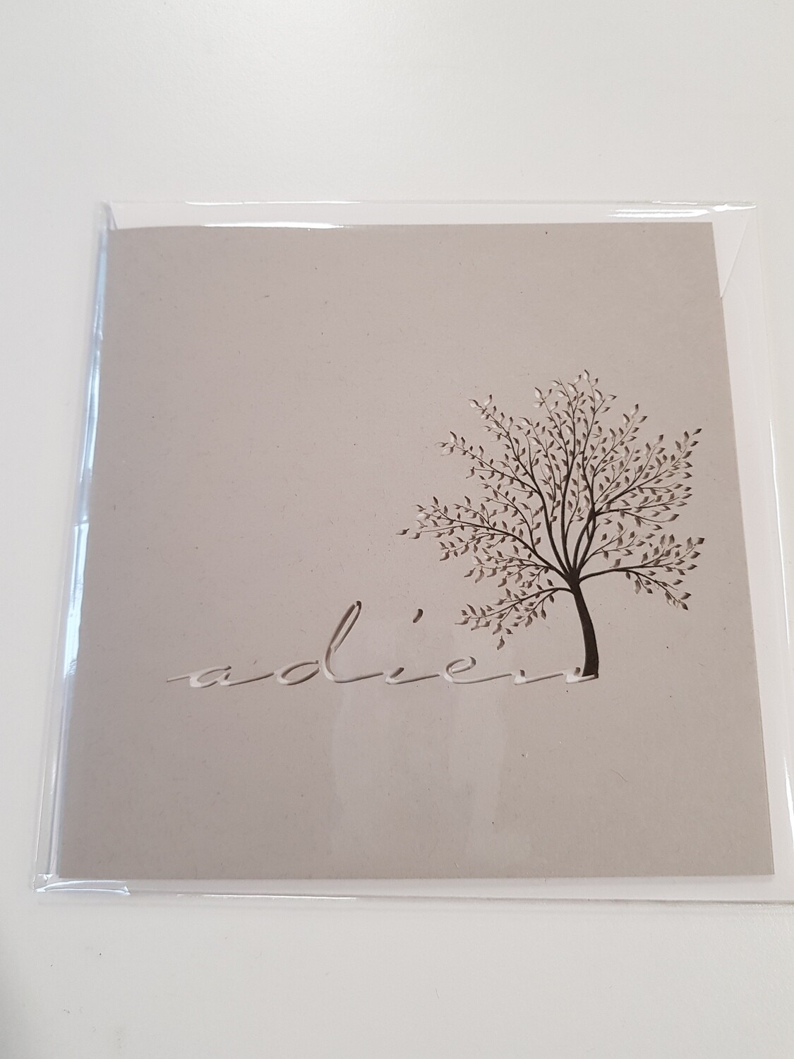 Doppelkarte Adieu-Baum