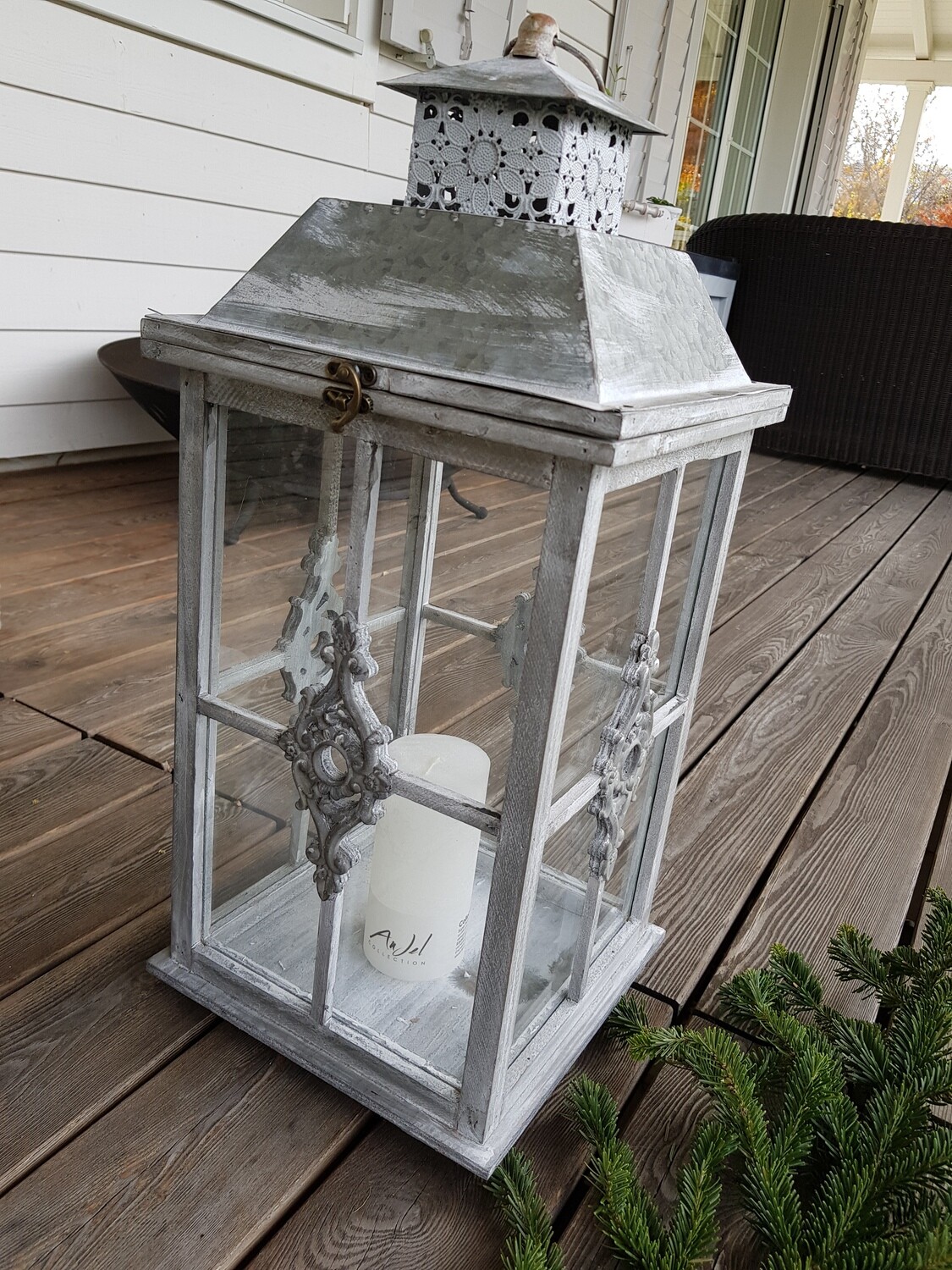 Laterne grau 60 cm