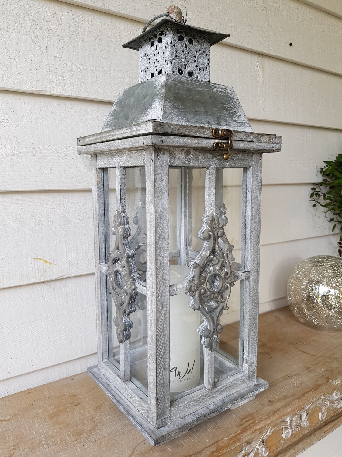 Laterne grau 50 cm
