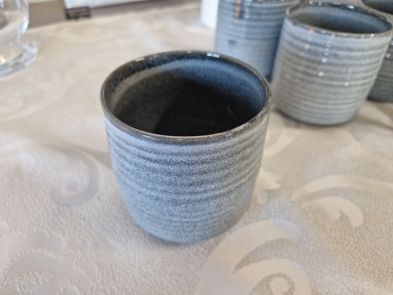 Geschirr Tasse mit Rillen Blue Sand