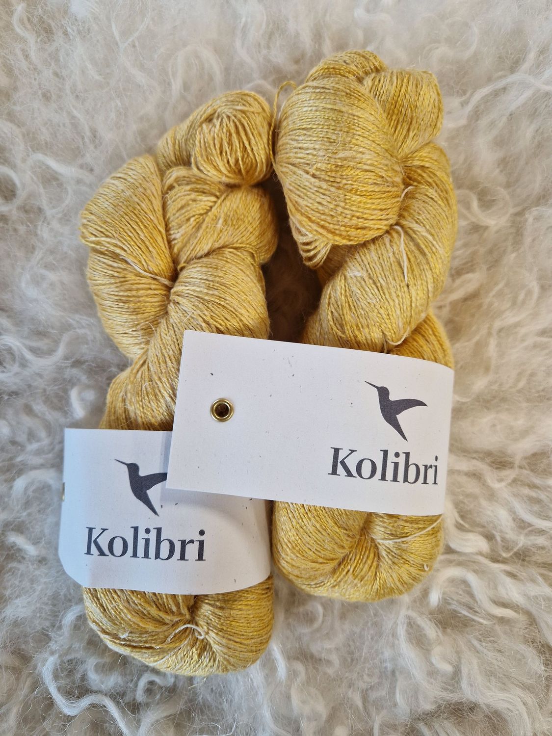 Wolle Kolibri Seide/Leinen Sonnengelb