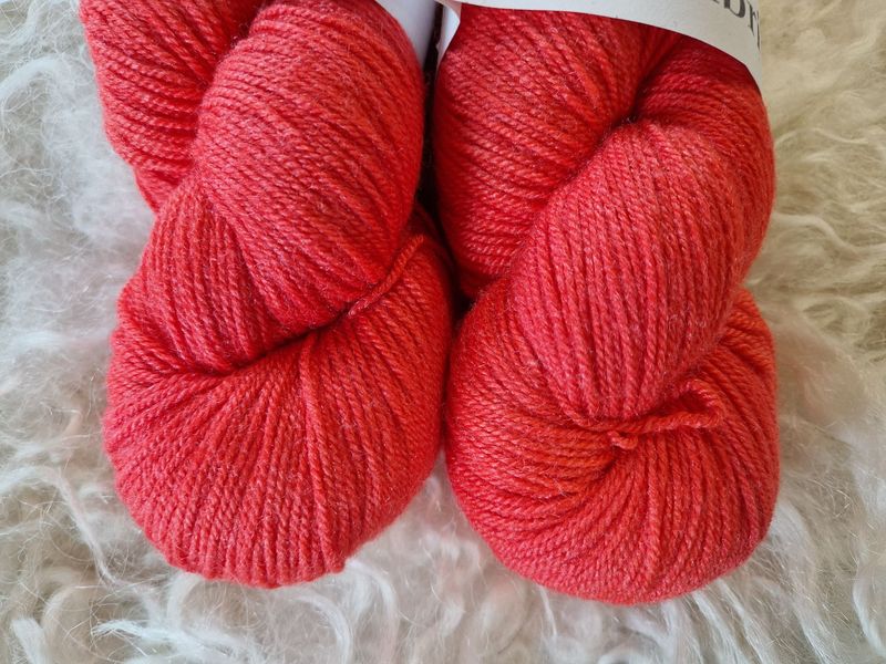 Wolle Kolibri Merino/Seide Rotorange