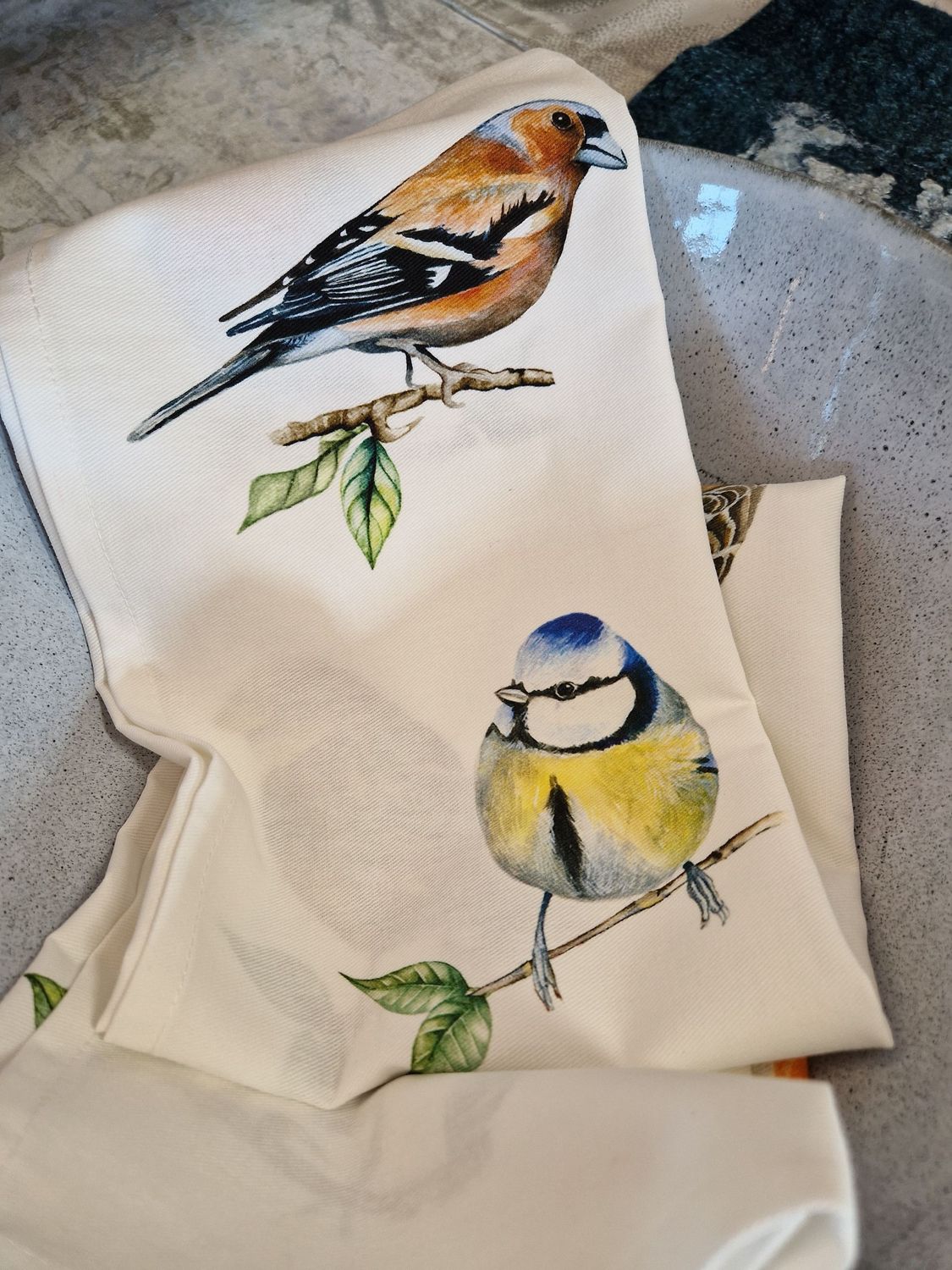 Geschirrtuch Vögel