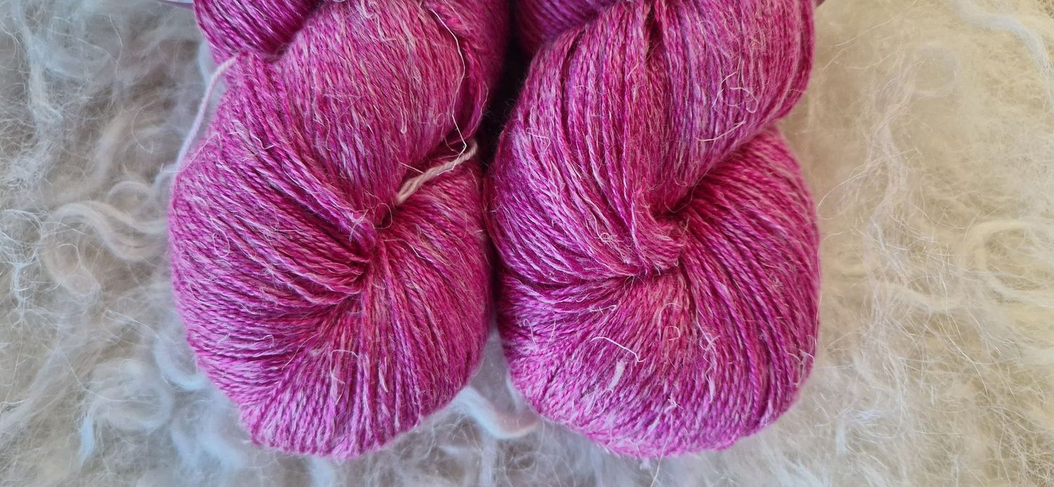 Wolle Kolibri Seide/Leinen Pink