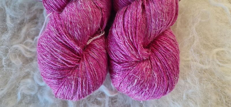 Wolle Kolibri Seide/Leinen Pink