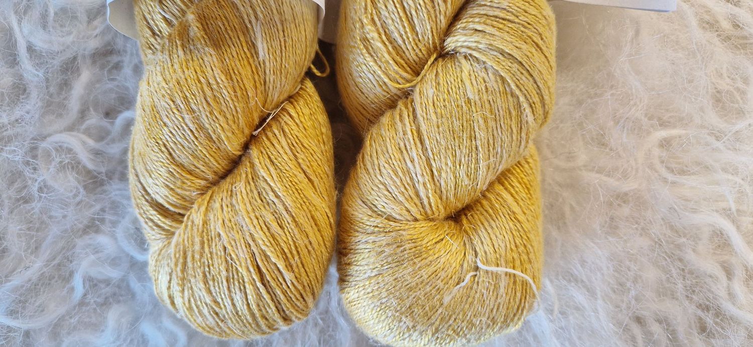 Wolle Kolibri Seide/Leinen Sonnengelb