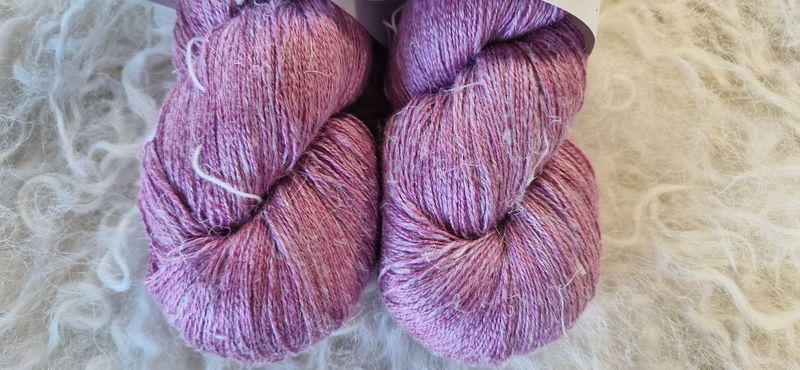 Wolle Kolibri Seide/Leinen Rotviolett