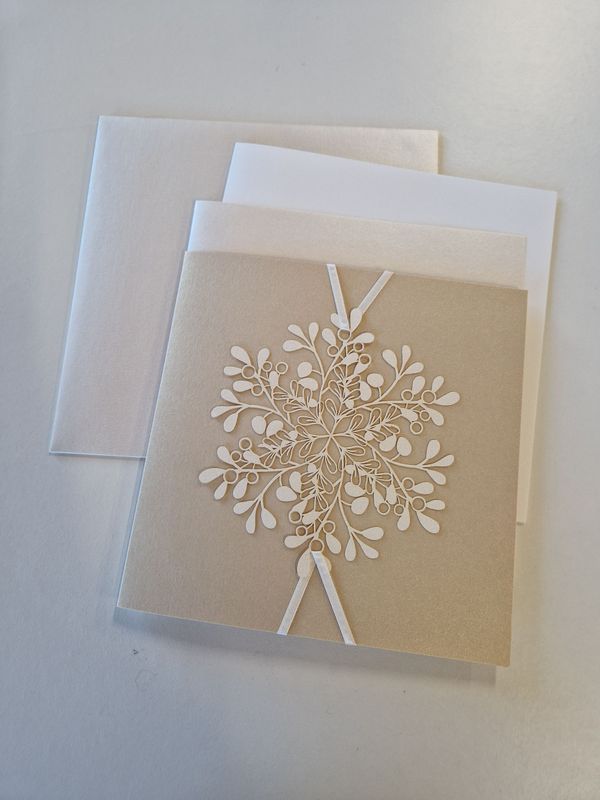 Doppelkarte Schneestern