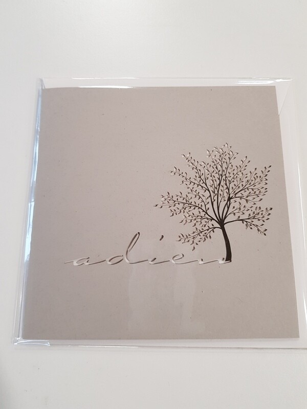 Doppelkarte Adieu-Baum