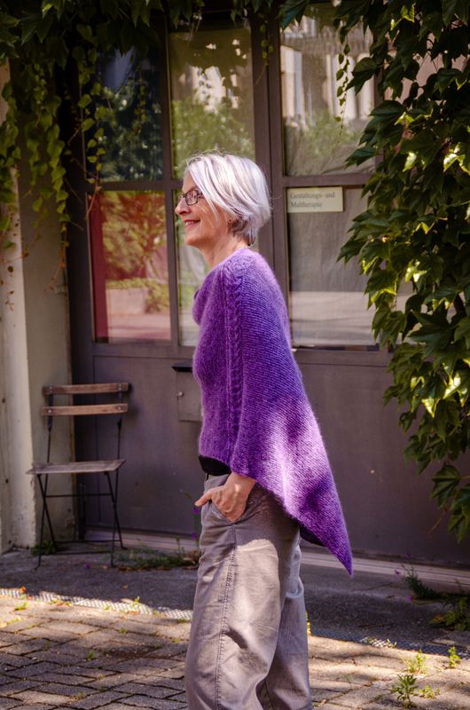Strick Set Calla Poncho von Filziska Strick Set Calla Poncho von Filziska