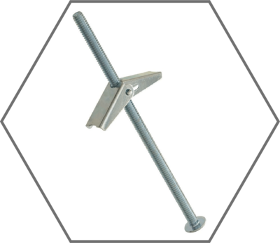 Toggle Bolt w/Wing Nut Zinc