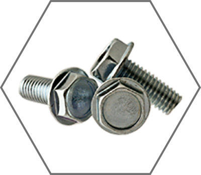 Indented Unslotted Hex Washer Head Zinc Machine Screw