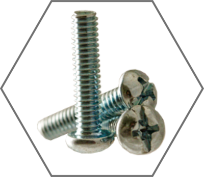 Philips/Slotted Combo Round Head Zinc Machine Screw