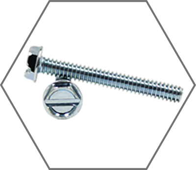 Indented Slotted Hex Washer Head Zinc Machine Screw