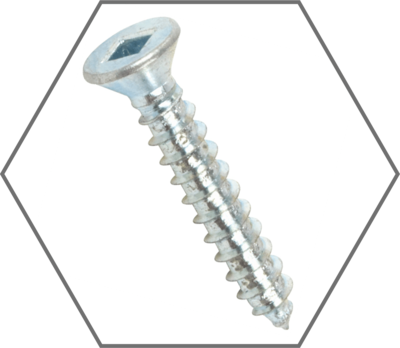 Square Flat Head Zinc Sheet Metal Screws