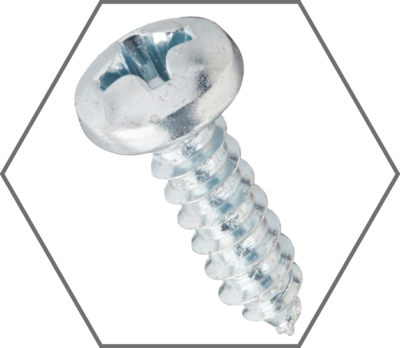 Phillips Pan Head Zinc Sheet Metal Screws