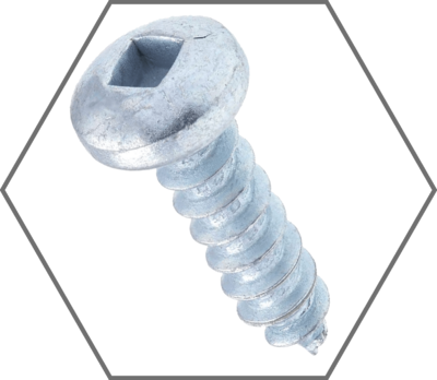 Square Pan Head Zinc Sheet Metal Screws