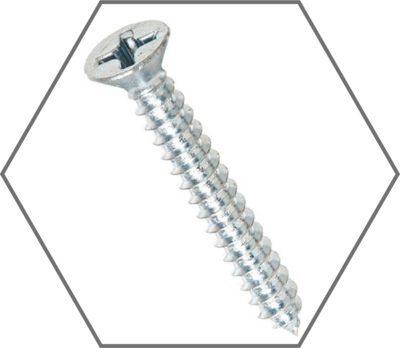 Phillips Flat Head Zinc Sheet Metal Screws