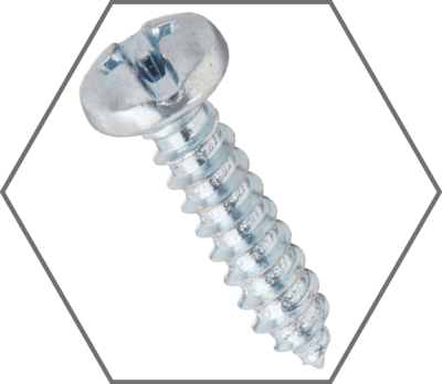 Phillips/Slotted Combo Pan Head Zinc Sheet Metal Screws