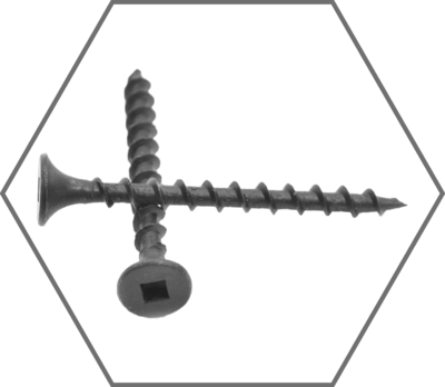 Black Phosphate Square Bugle Head Deck Screws