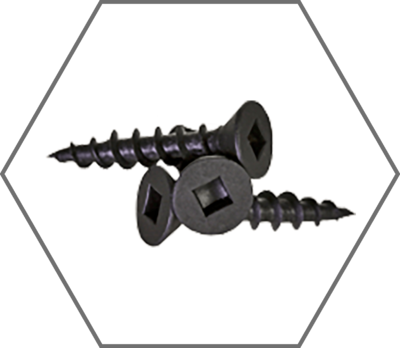 Black Phosphate Square Flat Head Particle Board Screws