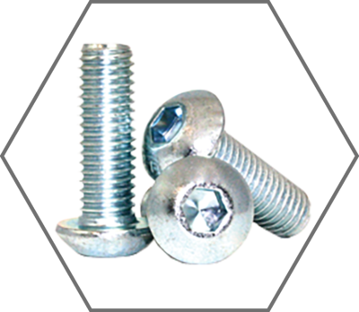 Zinc Finish Button Head Socket Cap Screws