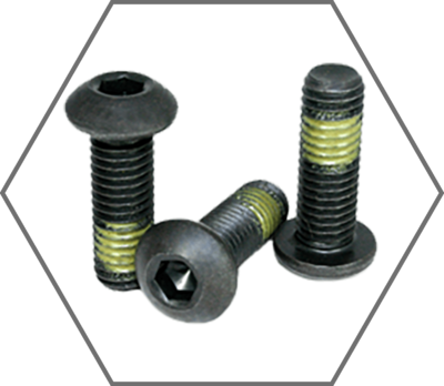 Black Oxide Finish Button Head Socket Cap Screws w/Nylon Patch