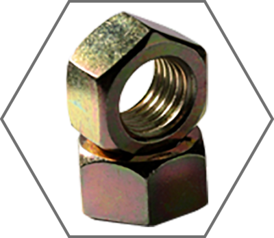 Grade 5 Yellow Zinc Finish Hex Nuts