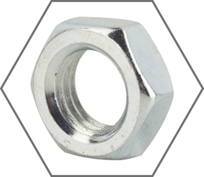 Zinc Finish Hex Jam Nuts
