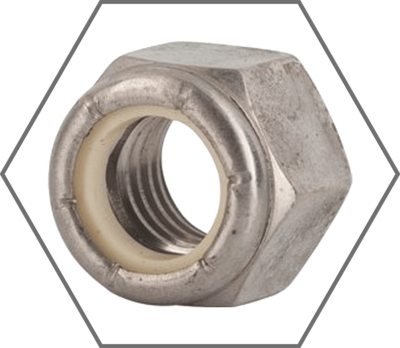 Grade 18-8 Stainless Steel Nylon Insert Hex Lock Nuts
