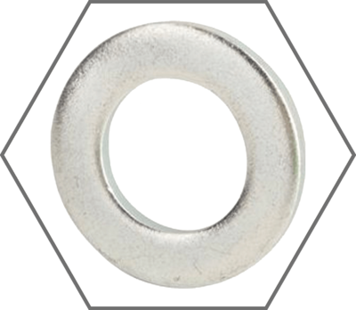 Thru-Hardened Zinc Finish SAE Flat Washers (USA)