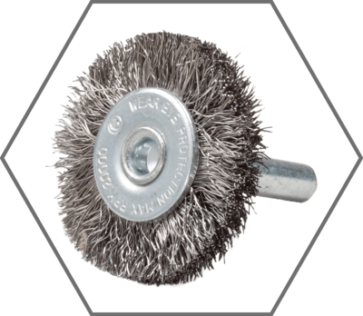 Crimped Wire Wheels w/ Shank