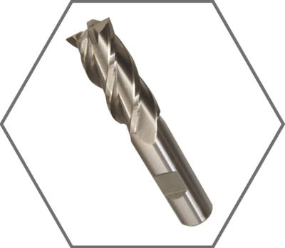Carbide 4 Flute Single End Square End Mill