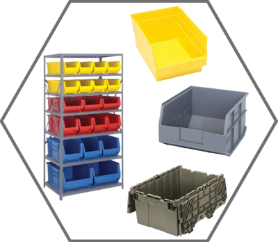 Heavy-Duty Plastic Storage Bins