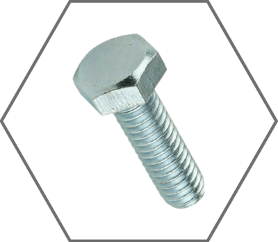 Zinc Finish Hex Cap Screws