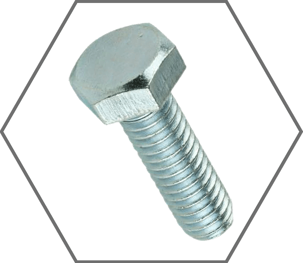 3/8"-16 x 1" SAE J429 Grade 2 Zinc Finish Hex Cap Screw