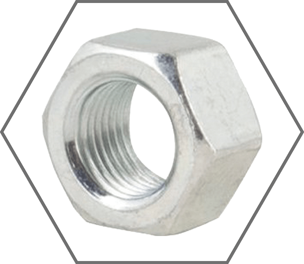 5/16"-18 SAE J995 Grade 5 Zinc Finish Steel Hex Nut