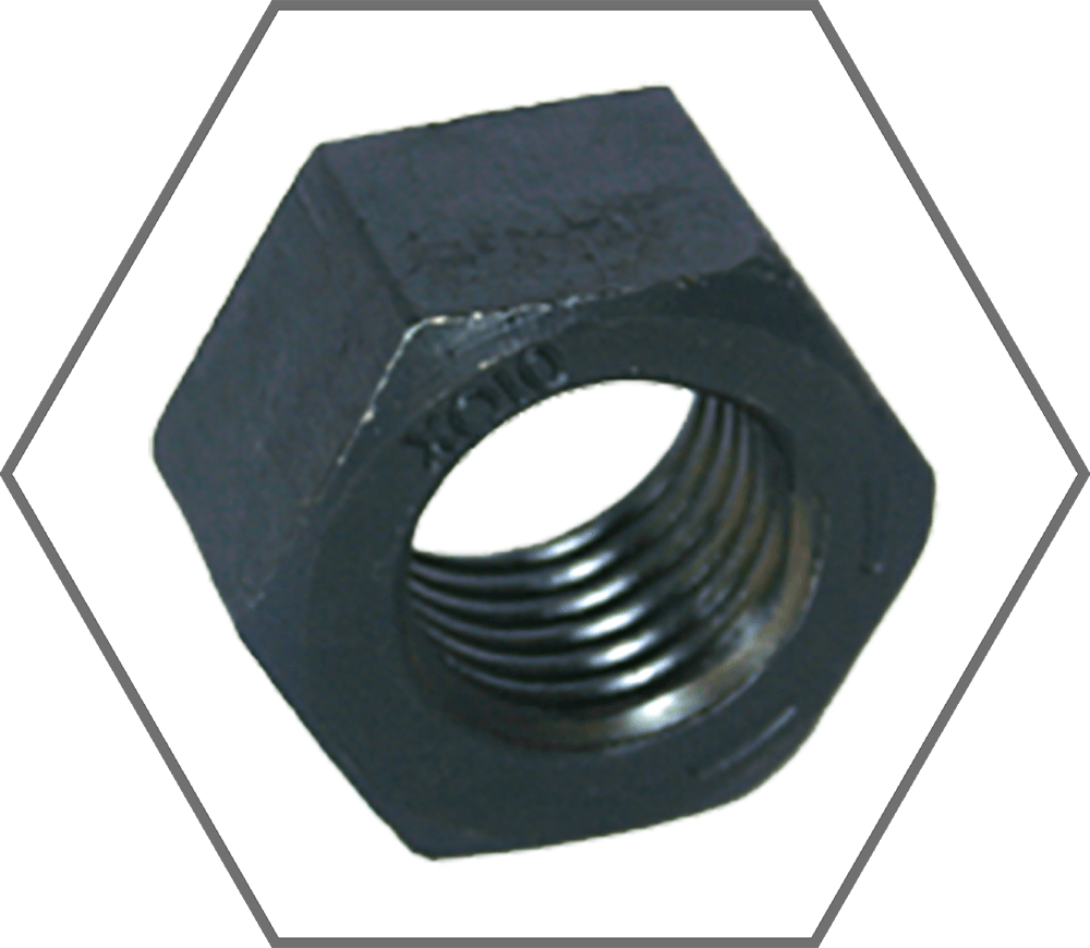 3/8"-16 SAE J995 Grade 8 Plain Finish Steel Finished Hex Nut