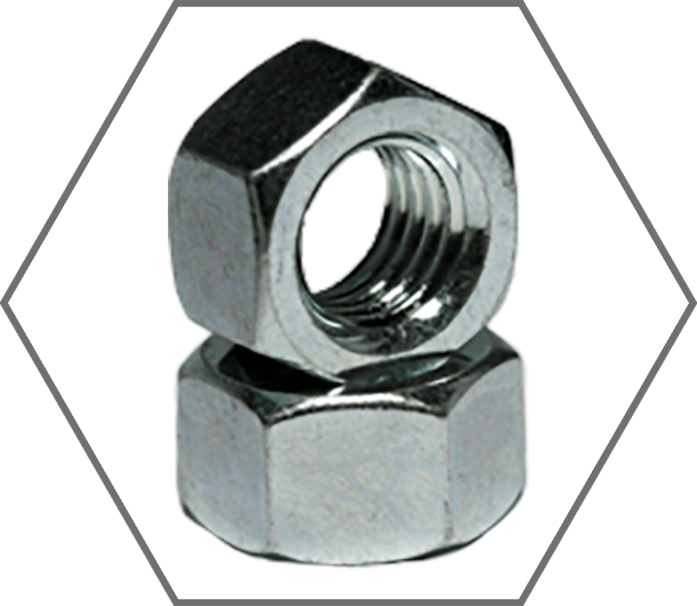 M4-0.7 DIN 934 Class 8 Zinc Finish Steel Finished Hex Nut