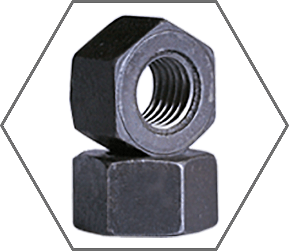1/4"-20 ASTM A194 Grade 2H Plain Finish Heavy Hex Nut
