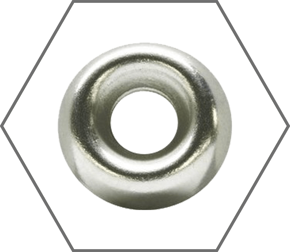 #6 Nickel Plated Countersunk Finishing Washer